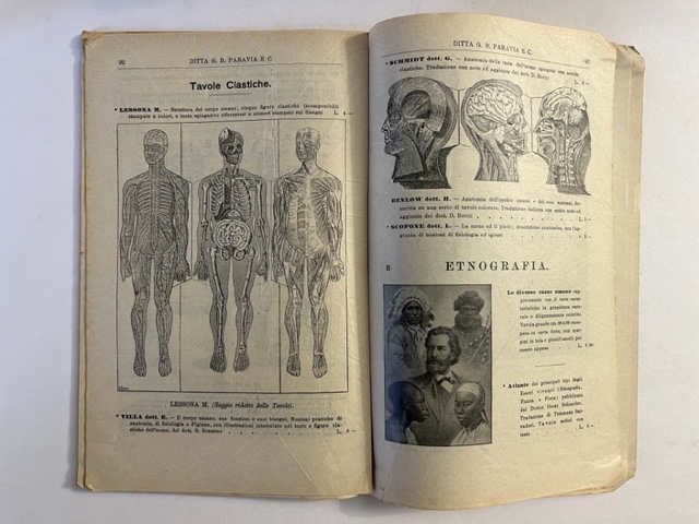 Catalogo della Ditta G. B. Paravia. Estratto dal Catalogo n. 9. Materiali e sussidi didattici per l'insegnamento della storia, geografia, scienze fisiche e naturali, merceologia